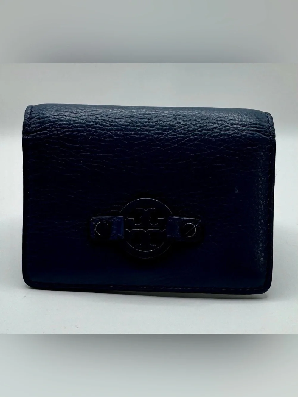 Tory Burch navy leather wallet